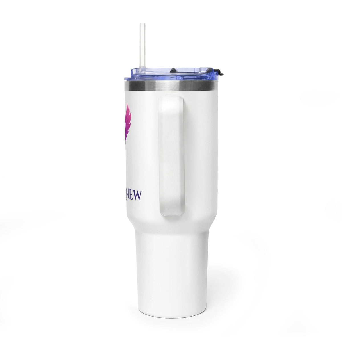 40oz Vacuum Tumbler – 'Rise' Purple Wing Insulated Travel Mug