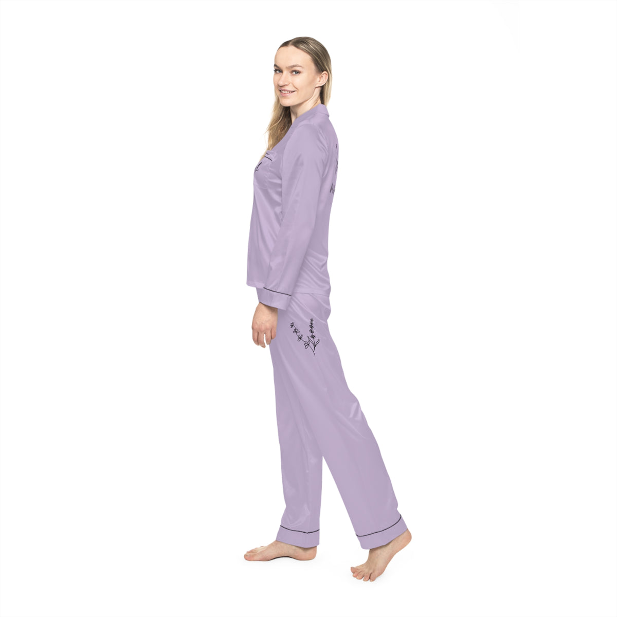 Lilacs and Lavender Signature Satin Pajama Set