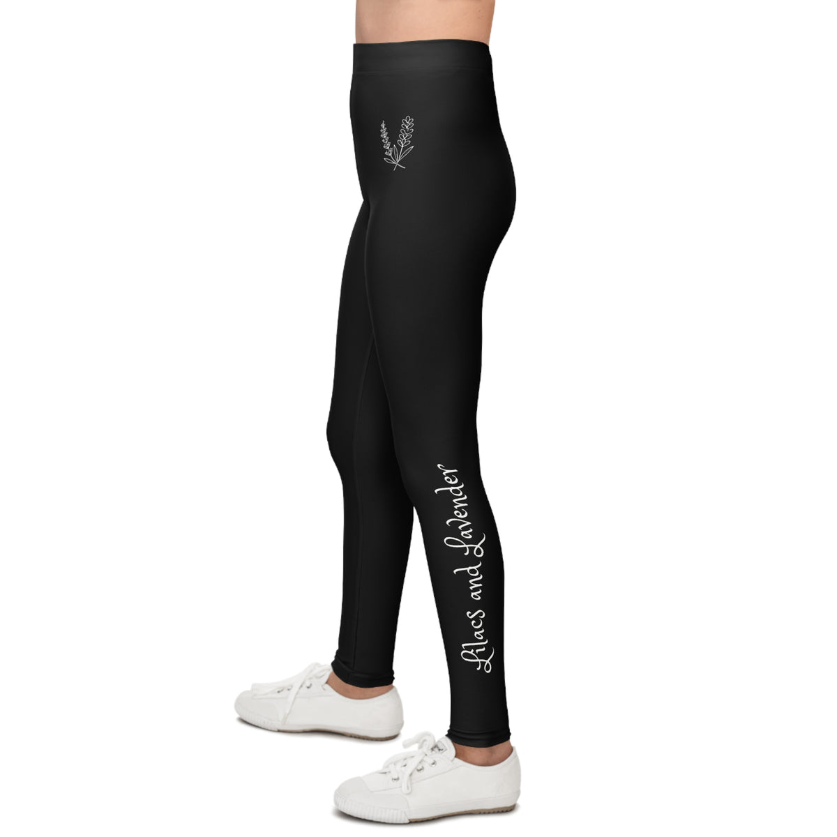 Youth Leggings — Lilacs and Lavender Athletic Tights