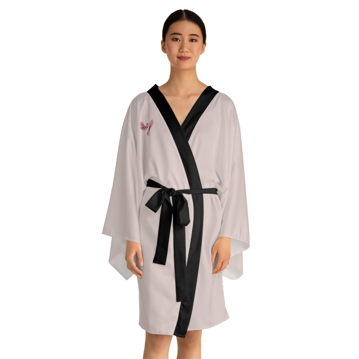 Pink Rise Anew Kimono Robe – Lightweight Long Sleeve Lounge Robe