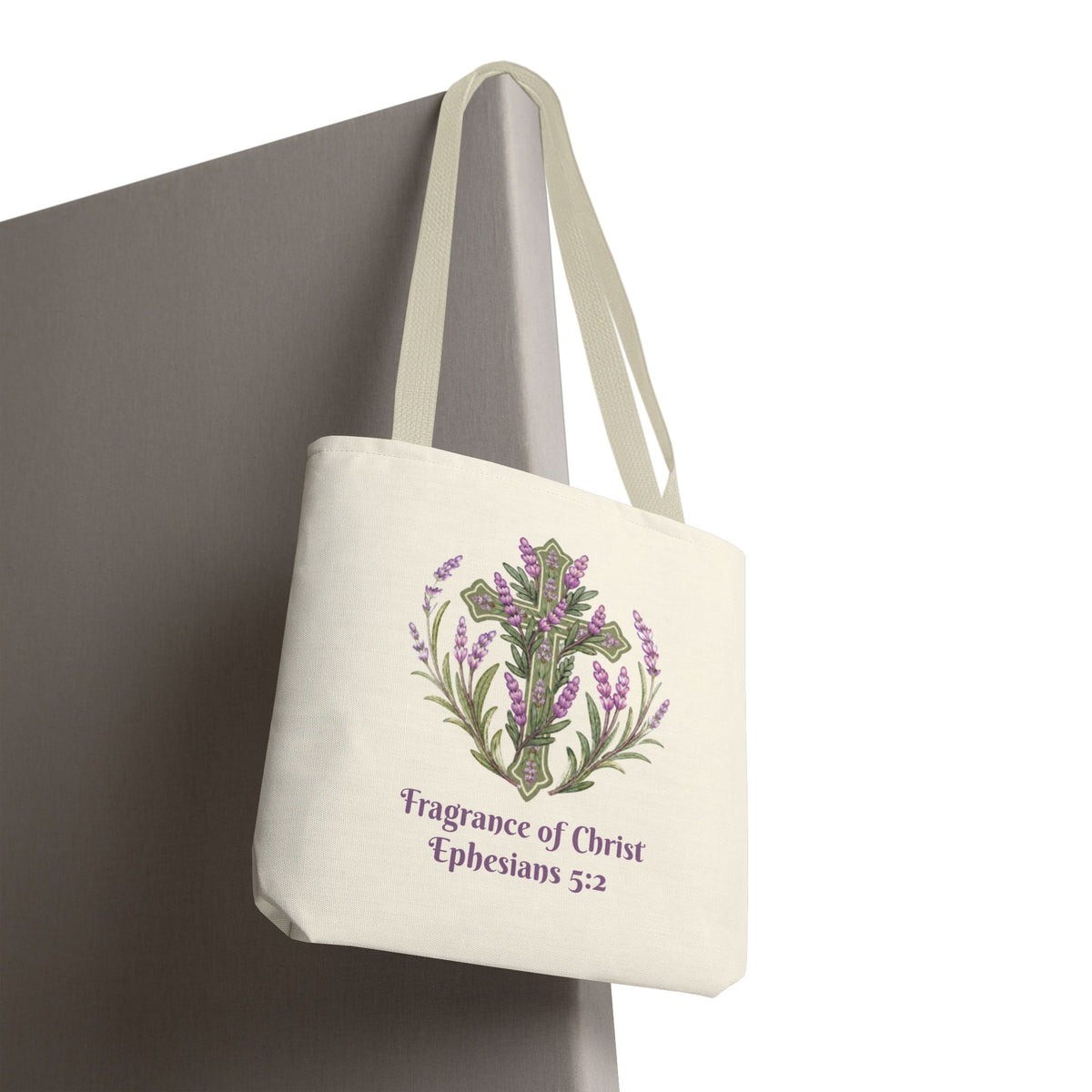 Fragrance of Christ Floral Tote Bag — Faith-Inspired Everyday Carry