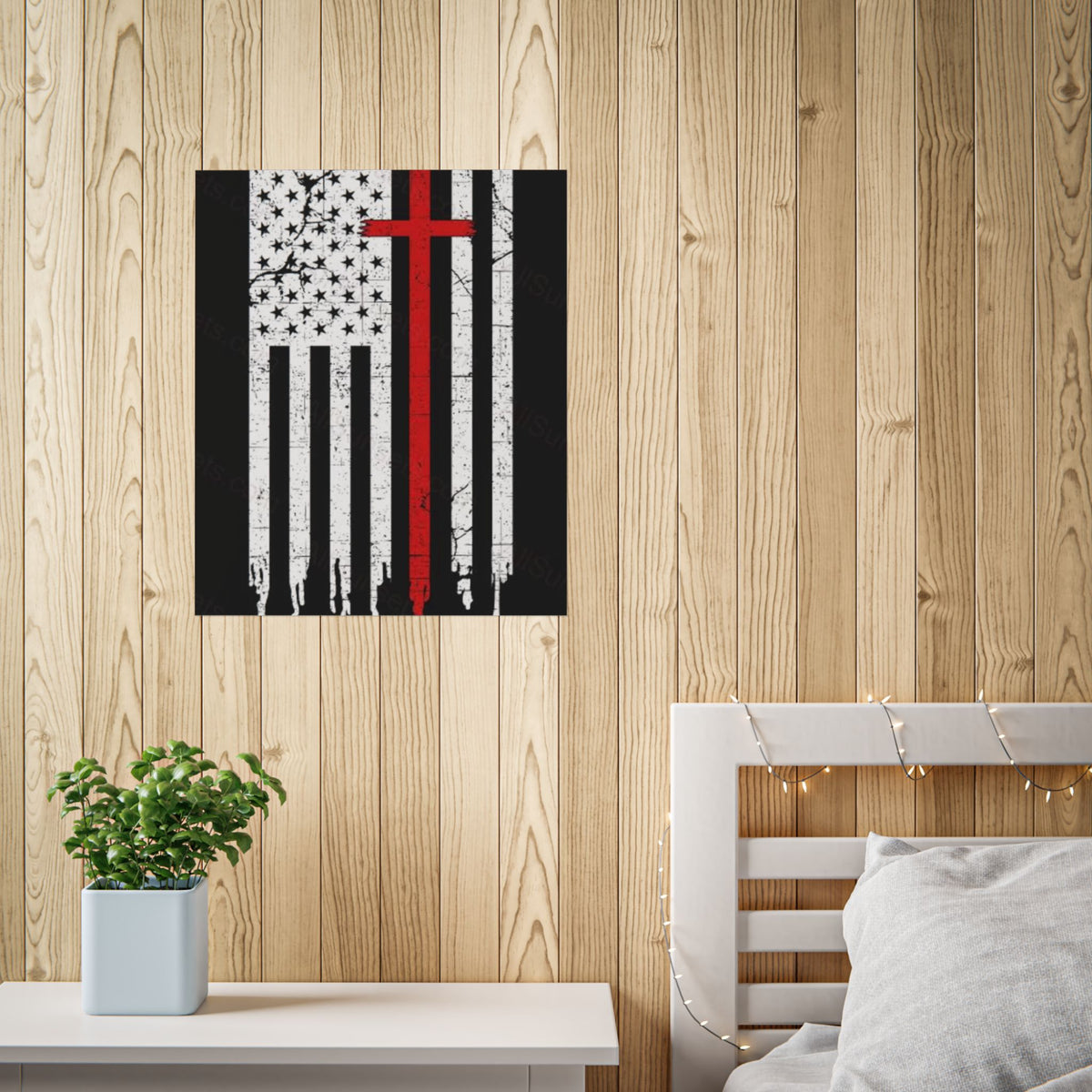 Thin Red Line Flag Poster —