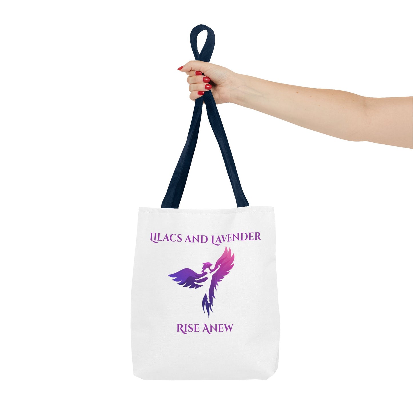 Lilacs & Lavender Phoenix Tote Bag — Rise Anew Inspirational Canvas Tote