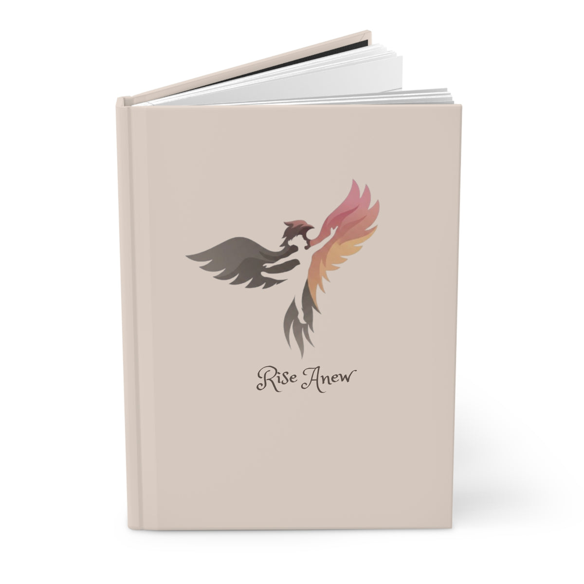 Rise Anew Hardcover Journal — Inspirational Phoenix Firebird Lined Notebook (2 Corinthians 5:17)