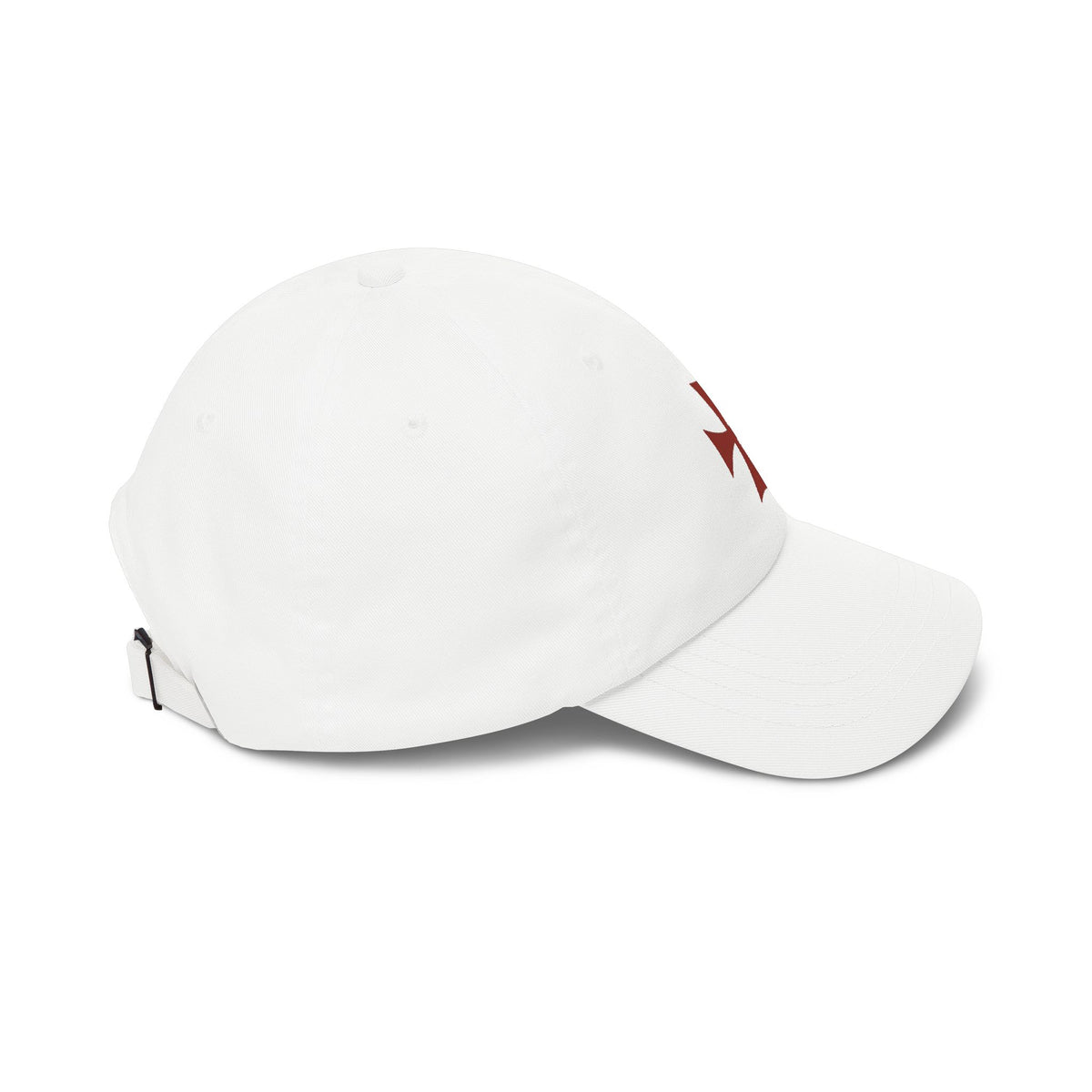 Embroidered Red Crusader Cross Dad Cap
