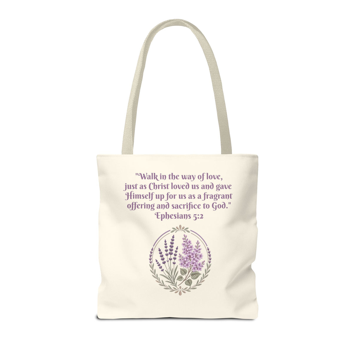 Fragrance of Christ Floral Tote Bag — Faith-Inspired Everyday Carry