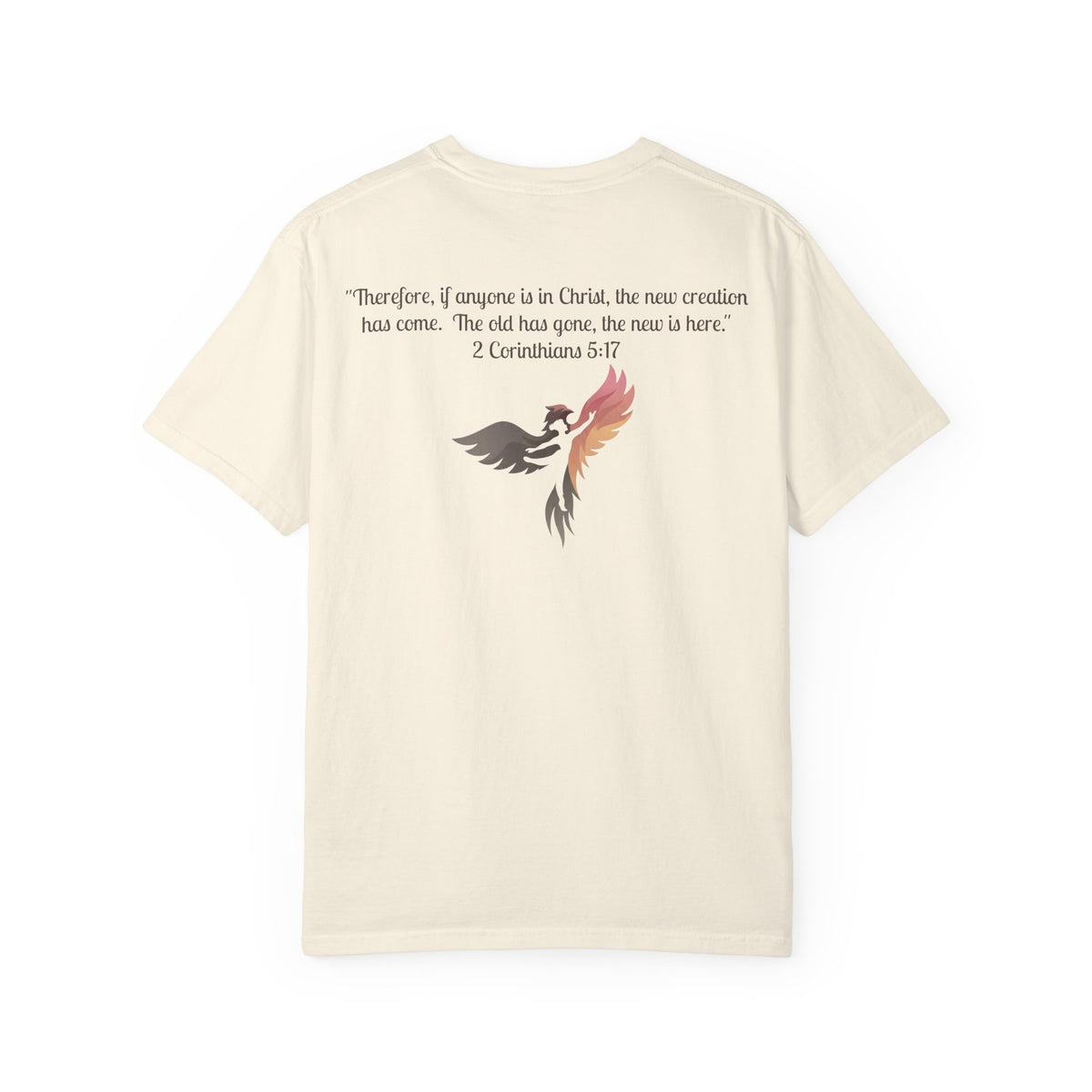 T-Shirt — "Rise Anew" Knight & Phoenix Inspirational Christian Tee