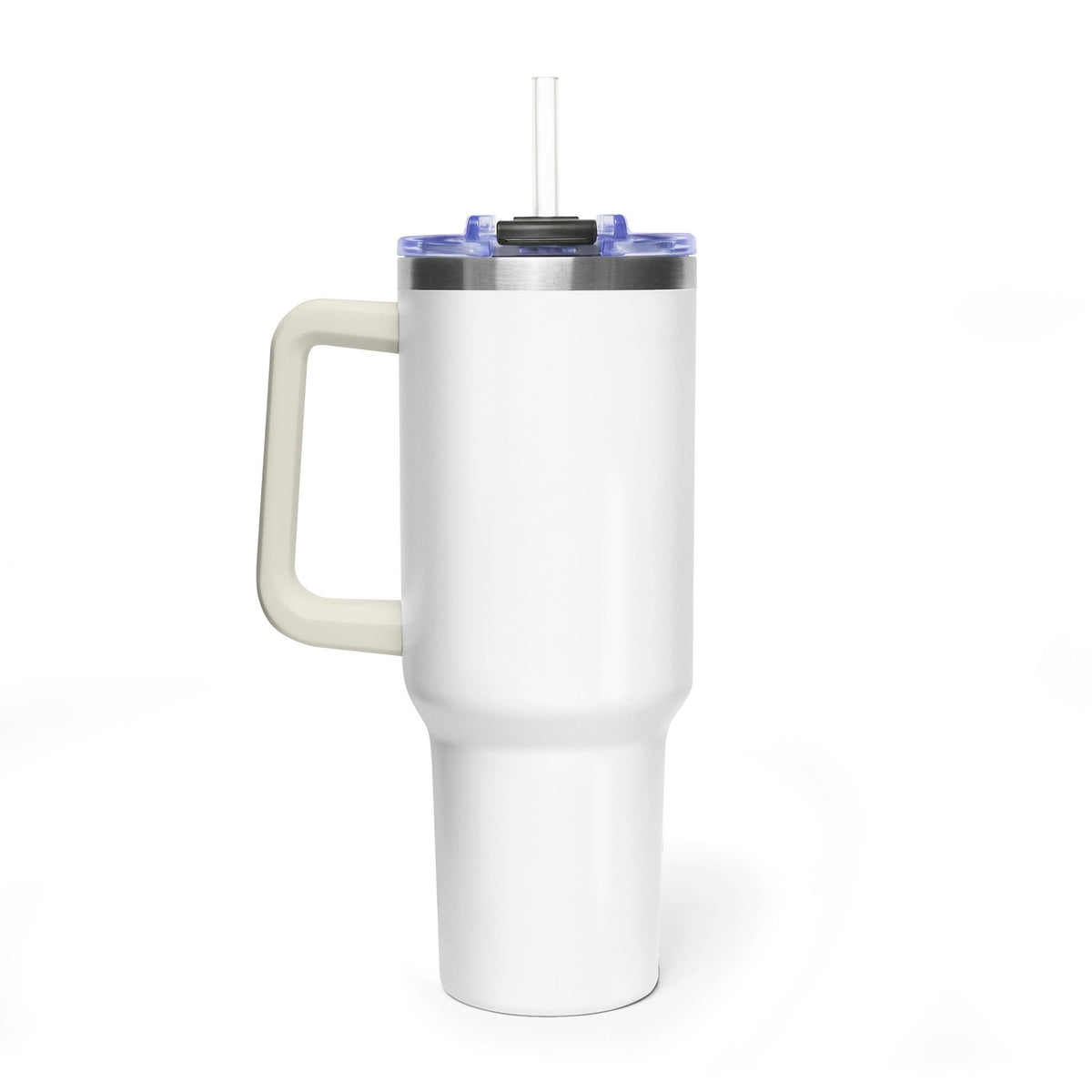 40oz Vacuum Tumbler – White Insulated Travel Cup (Rise Anew Program Design)