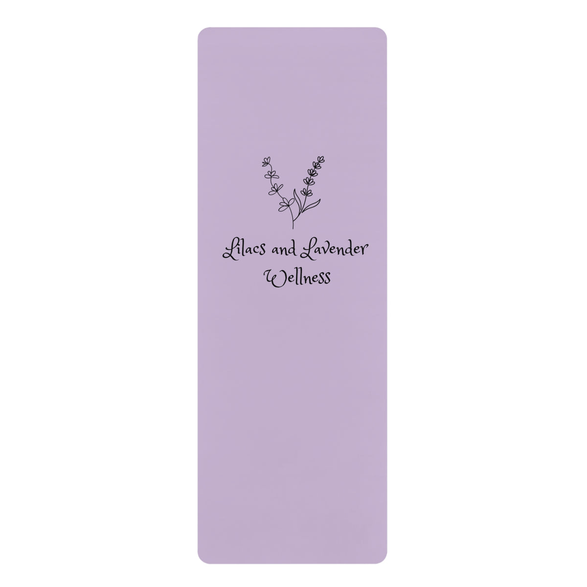 Rubber Mat with "Lilacs and Lavender Wellness" Design