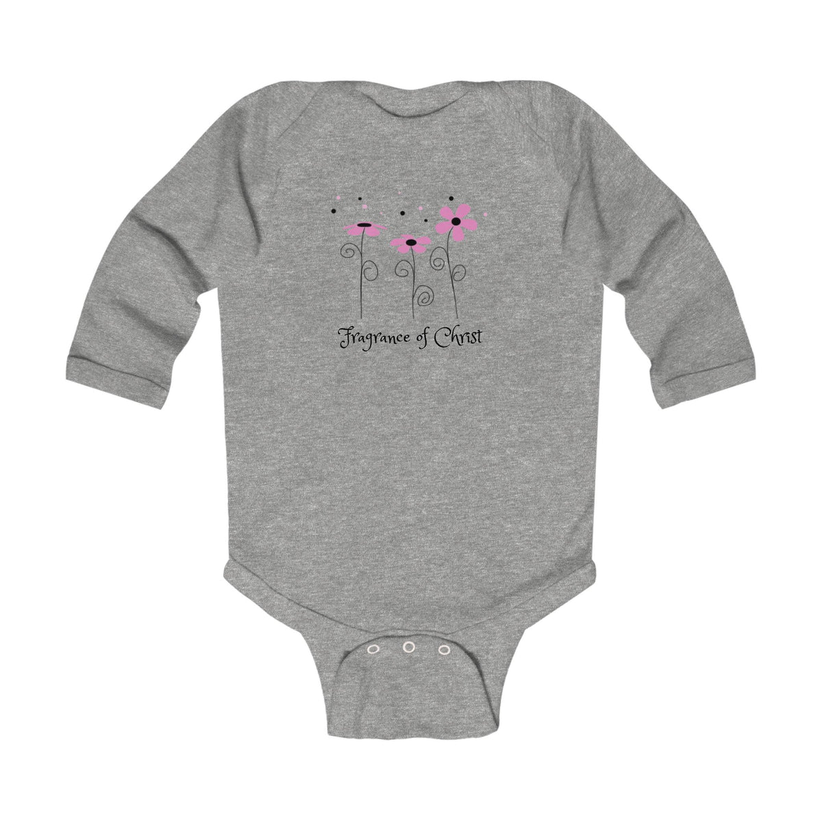 Baby Bodysuit - Pink Floral 'Fragrance of Christ Design