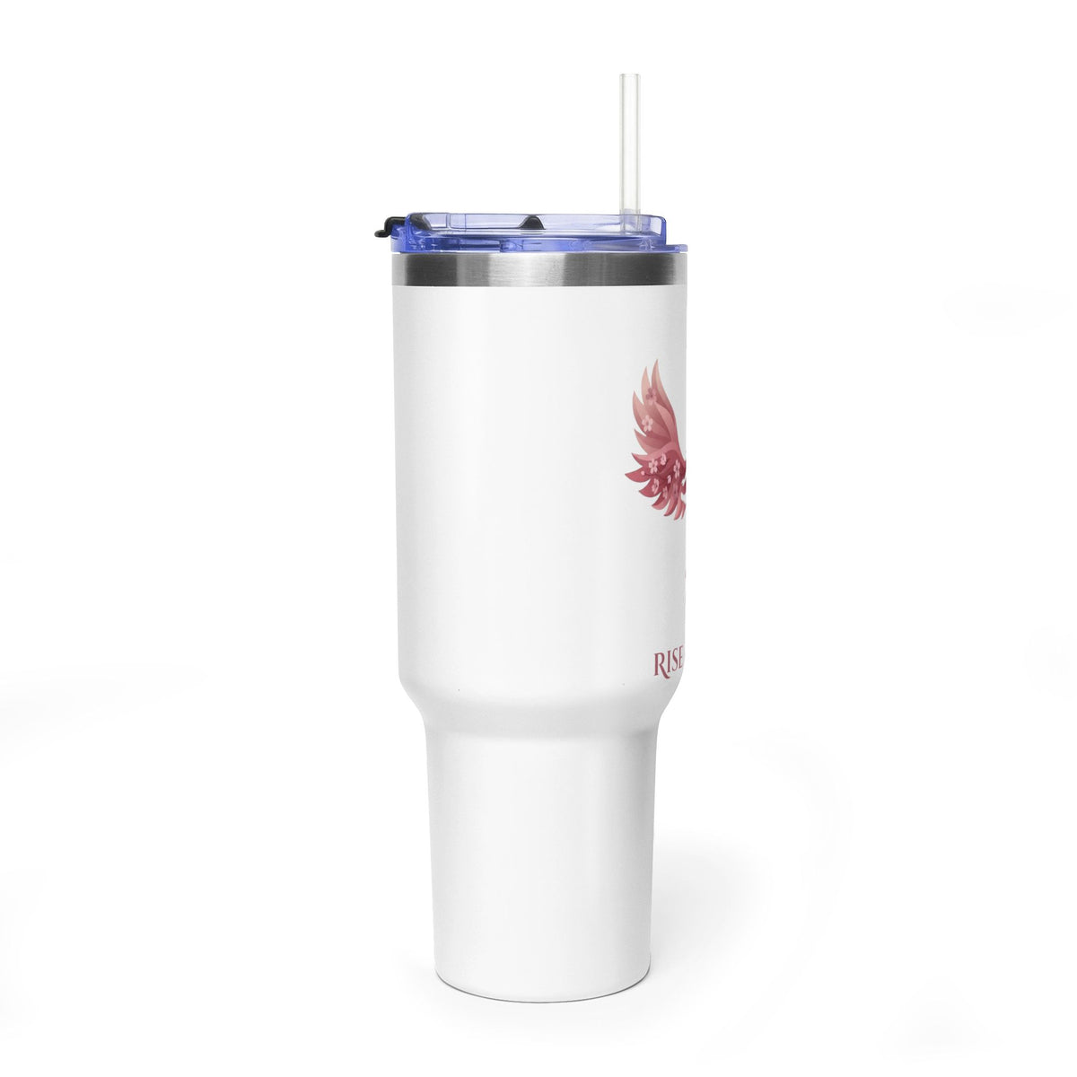 40oz Vacuum Tumbler with Straw – Rise Anew Program Floral Design
