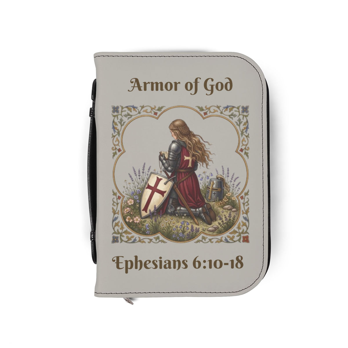 Bible Cover — 'Armor of God' Ephesians 6:10-18 Zippered Bible Case