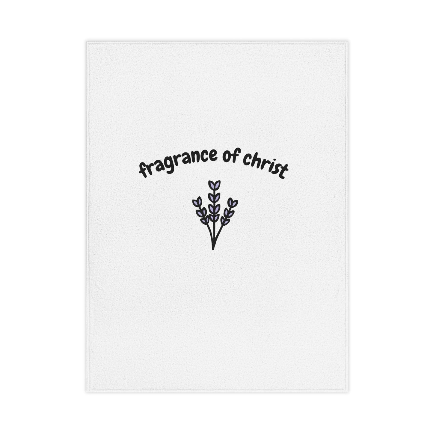 Fragrance of Christ Toddler Blanket — Soft Christian Baby Throw with Lavender Illustration