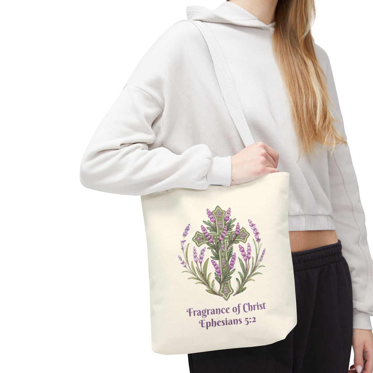 Fragrance of Christ Floral Tote Bag — Faith-Inspired Everyday Carry