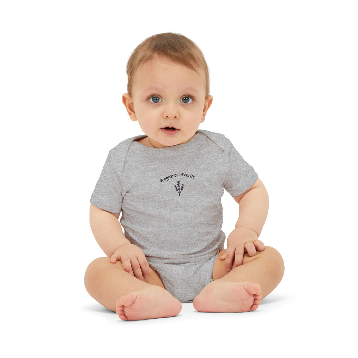 Infant One-Piece Bodysuit — "a tiny spark of sunshine" Minimal Floral Baby Onesie