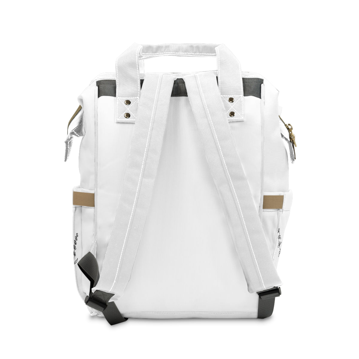 Multifunctional Diaper Backpack — Lilies & Lavender Mom Tote