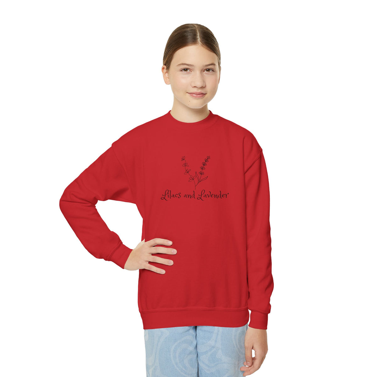 Youth Crewneck Sweatshirt — Lilacs and Lavender