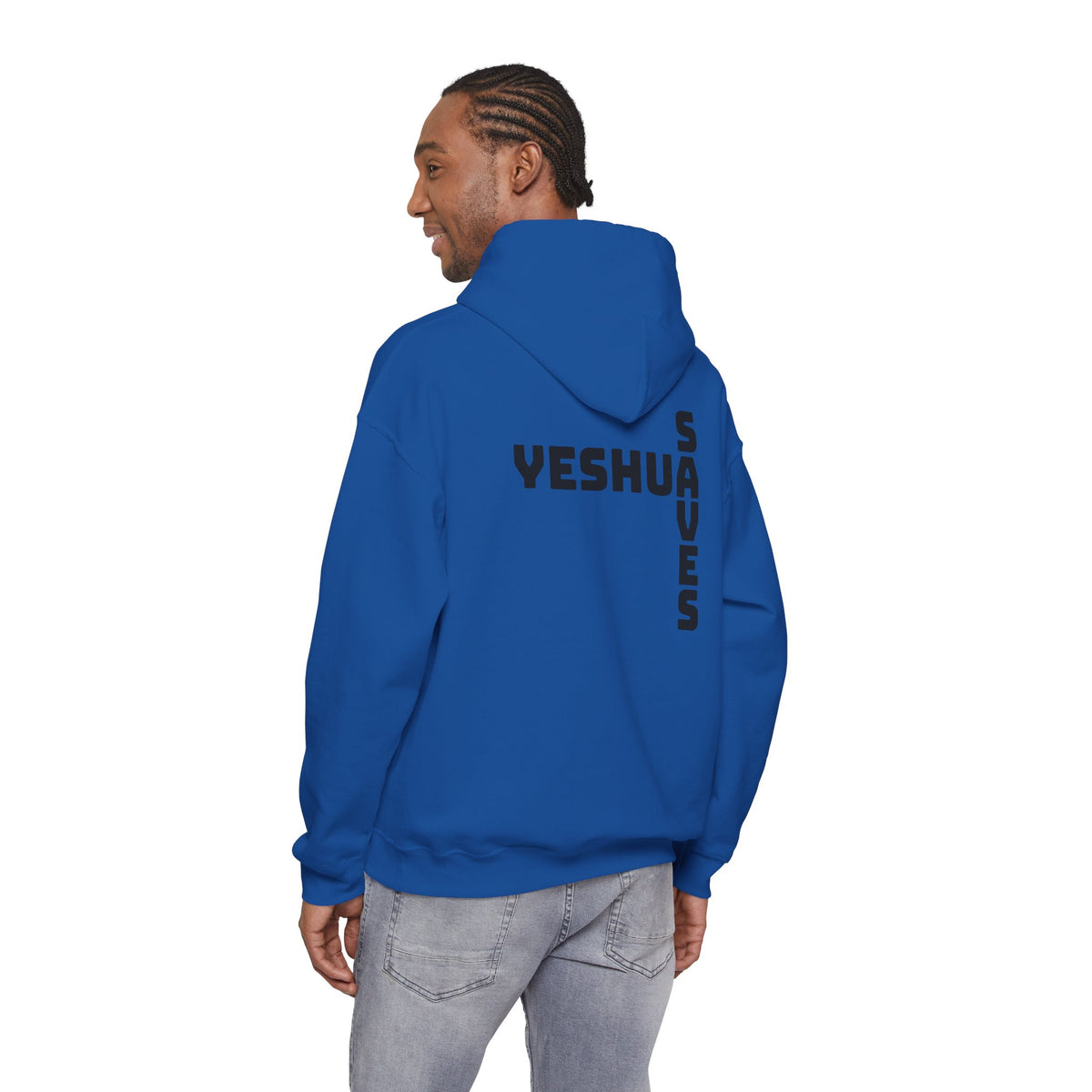 Yeshua Saves Christian Cross Hoodie