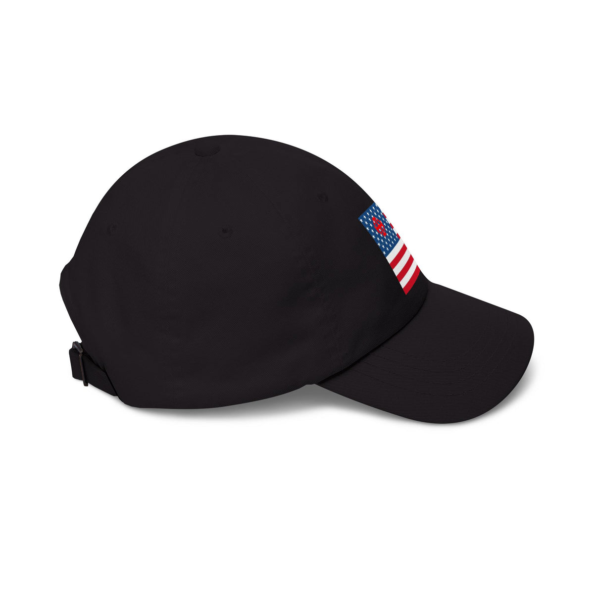 Patriotic Vintage Baseball Dad Cap with Embroidered Crusader Heart Flag