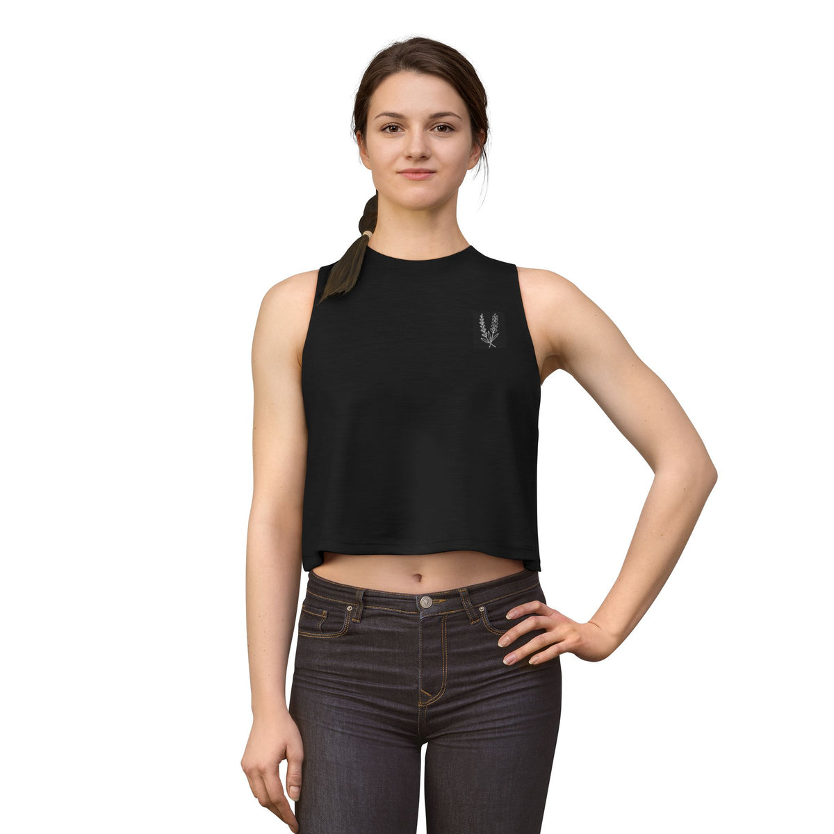 Women's Crop Top - Lilacs and Lavender Graphic Tank
