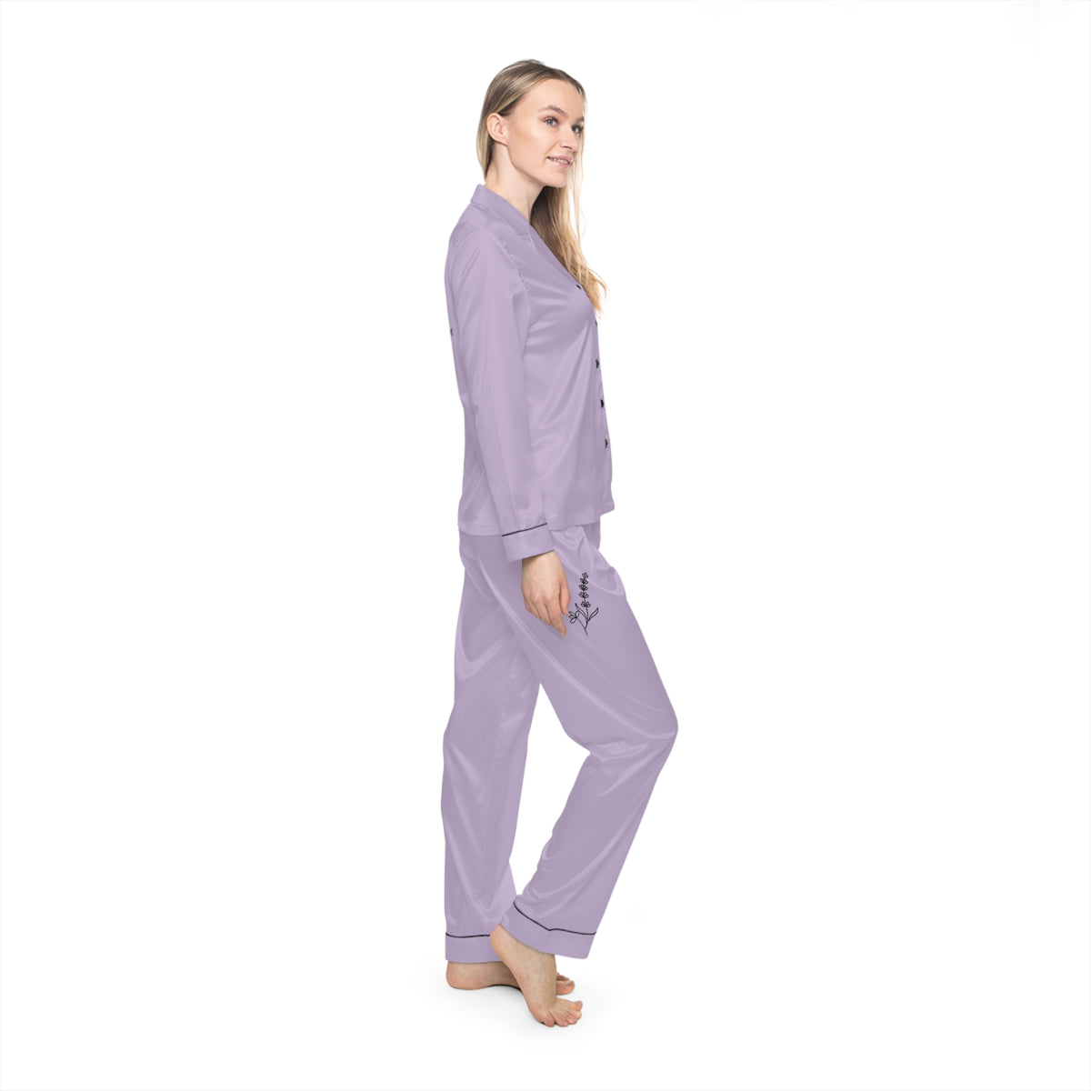 Lilacs and Lavender Signature Satin Pajama Set