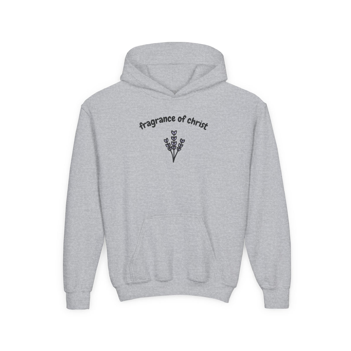 Youth Hoodie — "Fragrance of Christ" Floral Christian Sweatshirt