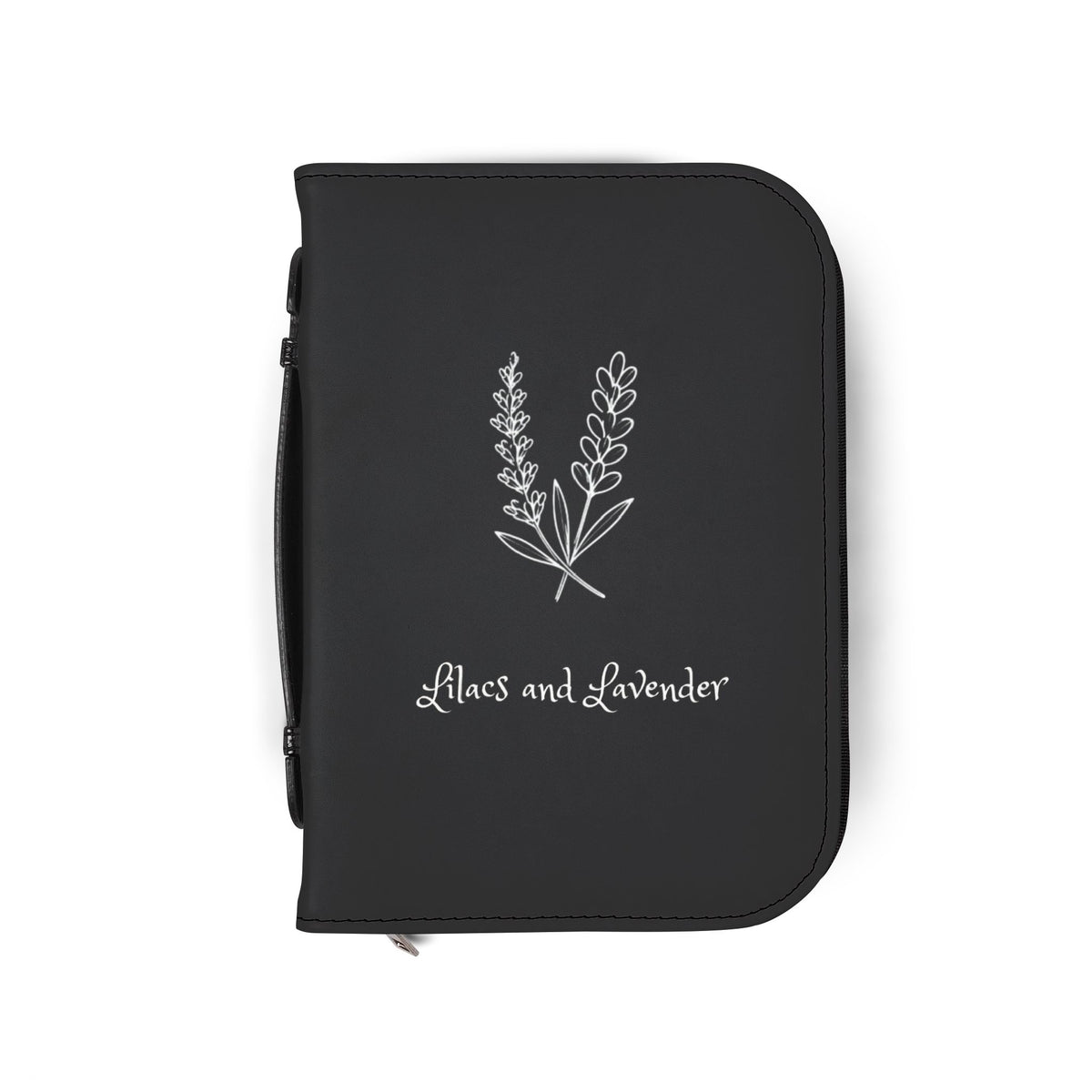 Bible Cover — Lilacs & Lavender Zipper Bible Case with Psalm 46:10 Verse