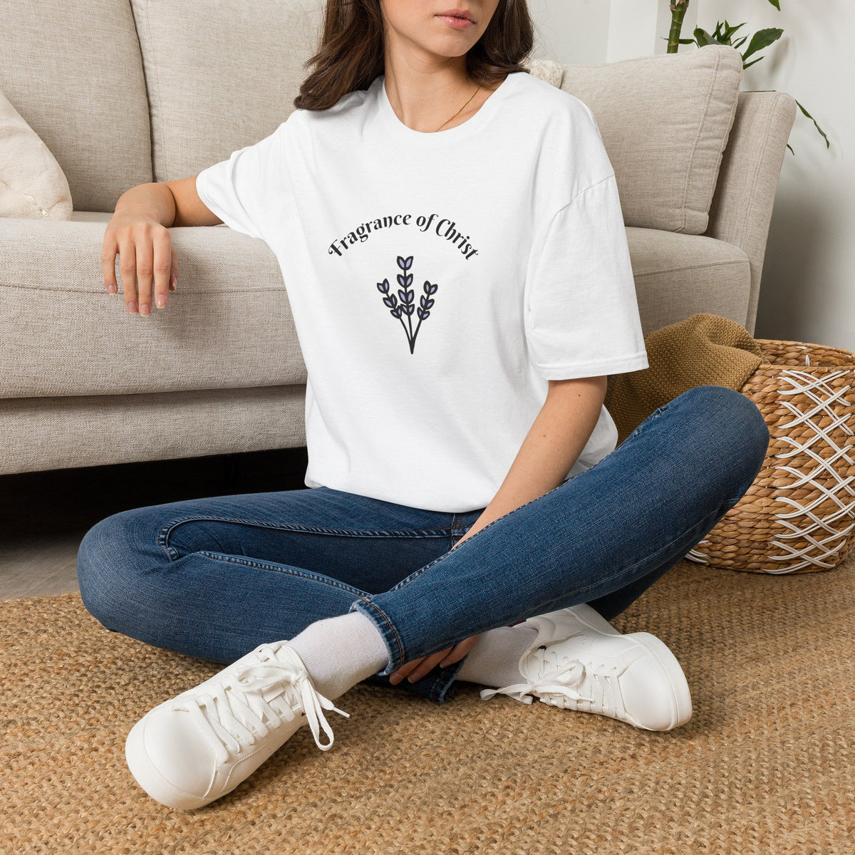 T-Shirt — "Fragrance of Christ" Floral Christian Tee