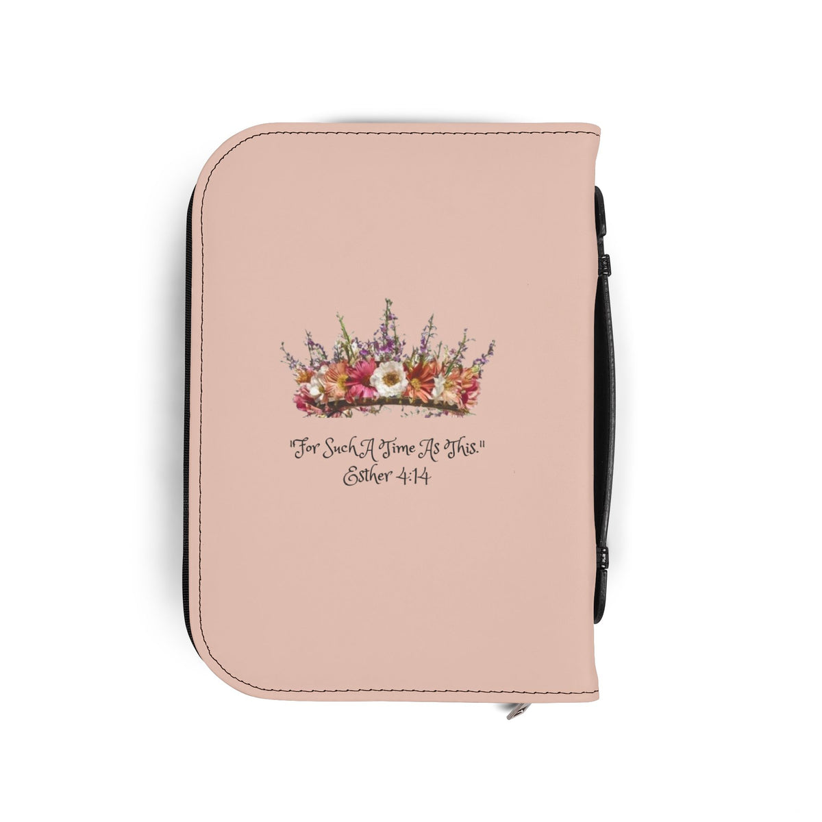 Bible Cover — Floral Crown & Armor Illustrated Zippered Bible Case (Esther 4:14)
