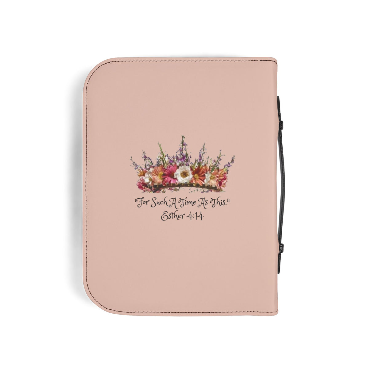 Bible Cover — Floral Crown & Armor Illustrated Zippered Bible Case (Esther 4:14)