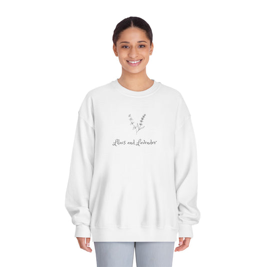 Floral Vibes Crewneck Sweatshirt — 'Bloom and Breathe' Minimal Script
