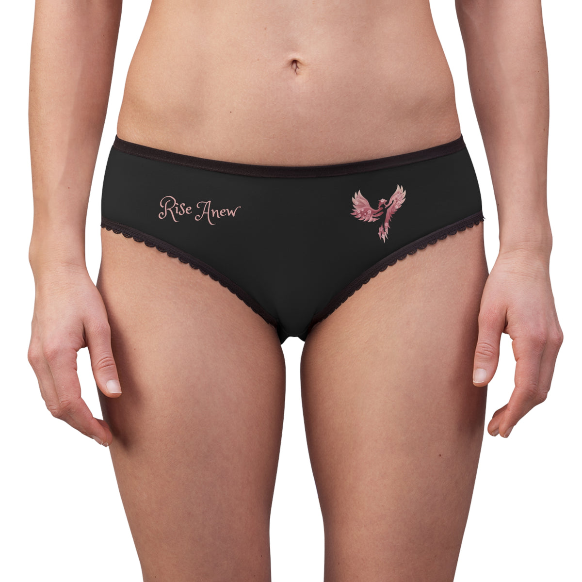 Women's Briefs — 'Rise Anew' Pink Phoenix Christian Scripture Bikini Briefs