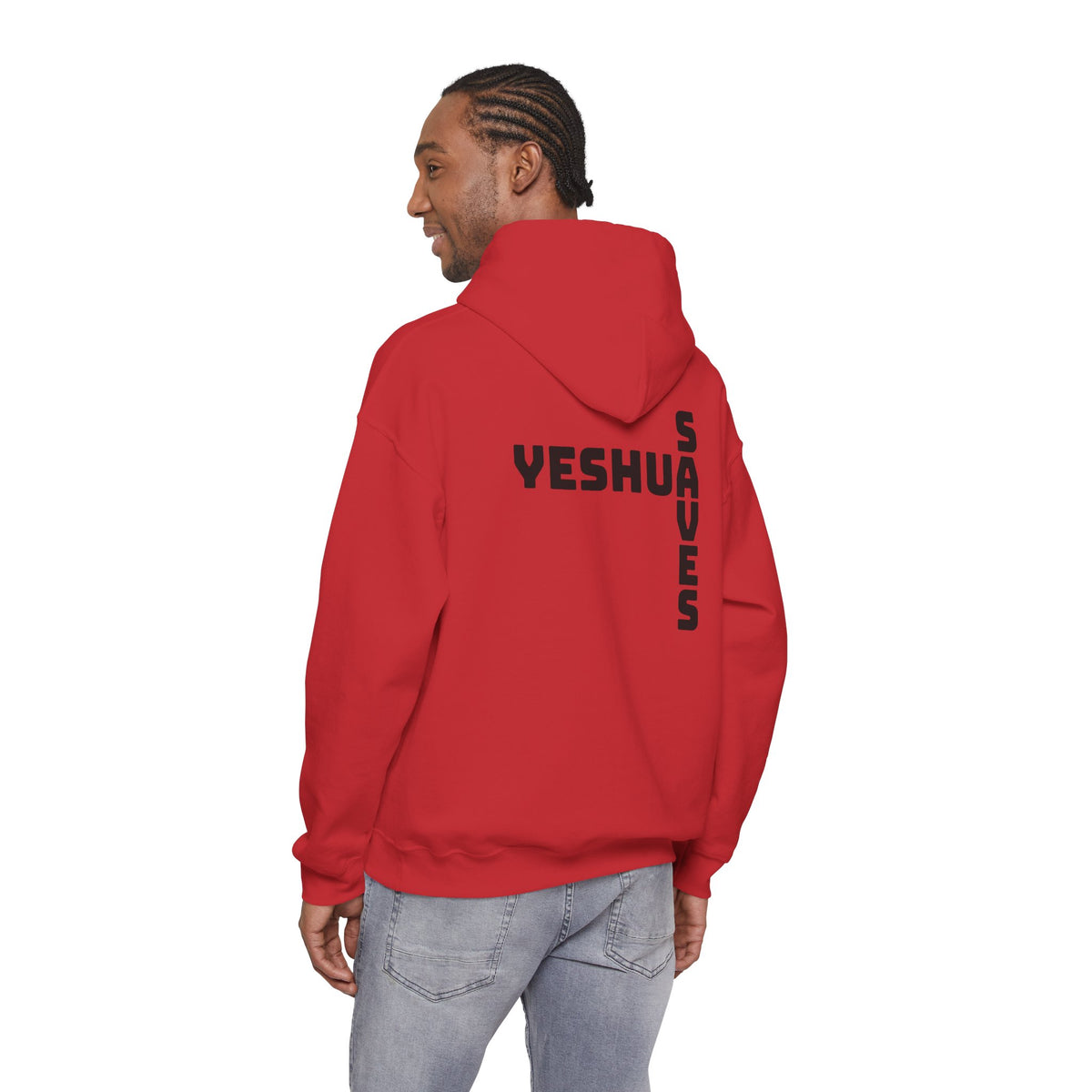 Yeshua Saves Christian Cross Hoodie