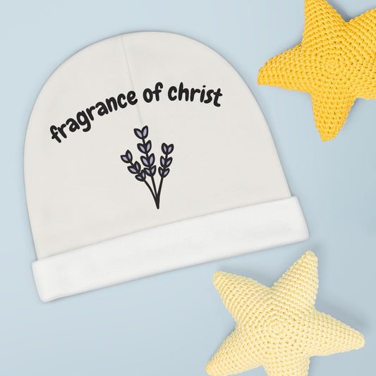 Baby Beanie - "Fragrance of Christ" Lavender Infant Knit Cap