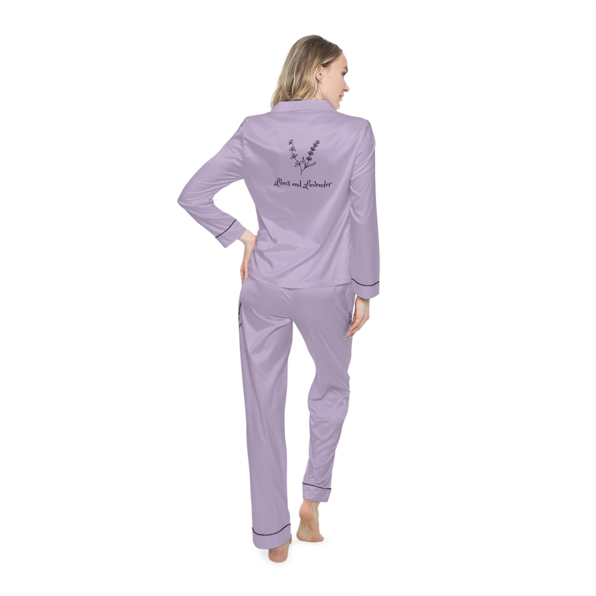 Lilacs and Lavender Signature Satin Pajama Set
