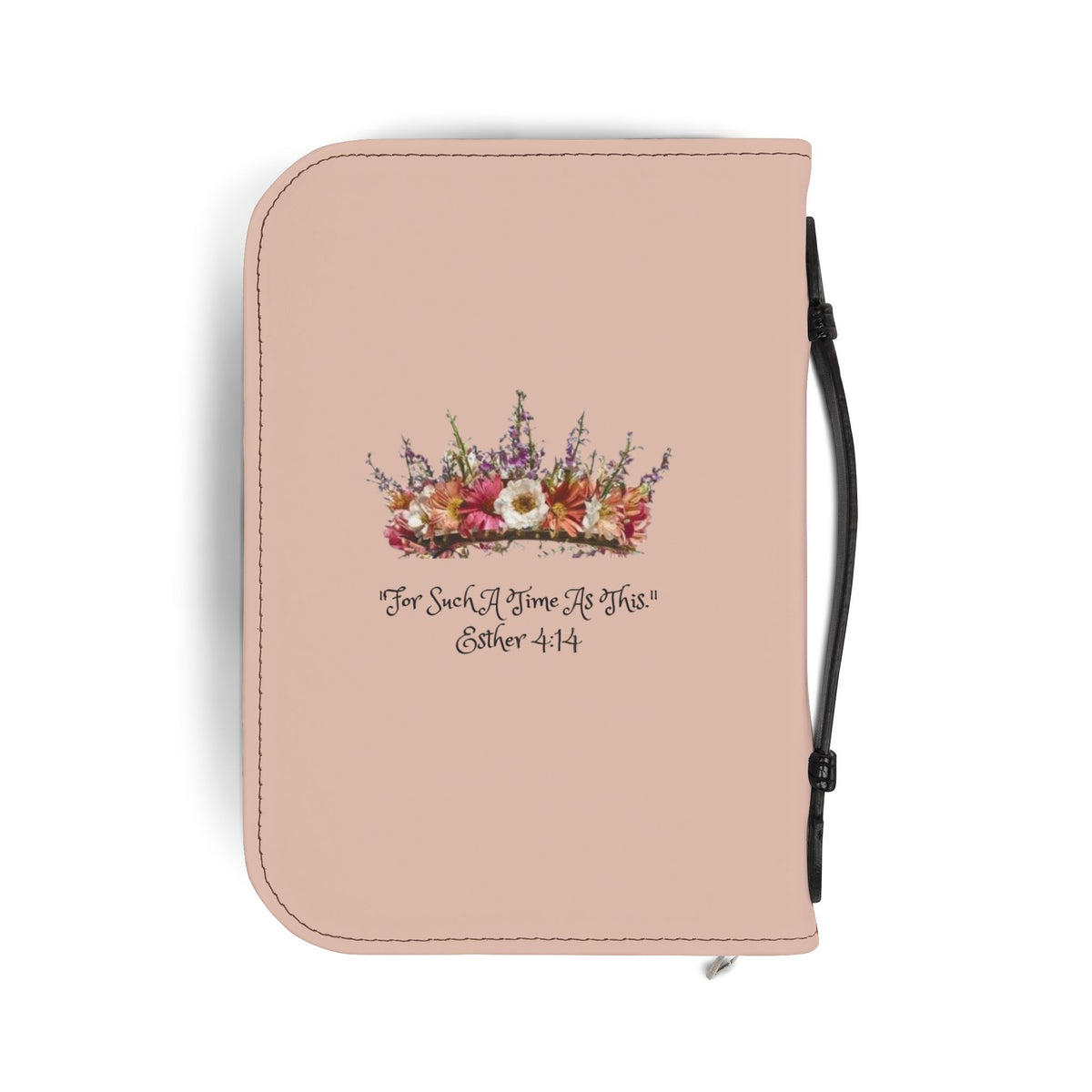 Bible Cover — Floral Crown & Armor Illustrated Zippered Bible Case (Esther 4:14)