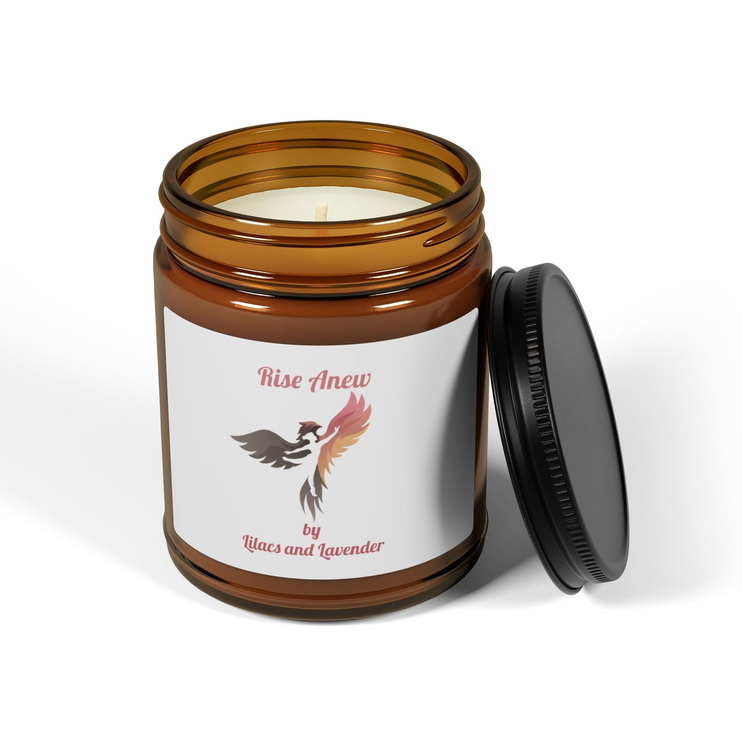Scented Soy Candle — "Rise Anew" Amber Jar (Multiple Sizes)