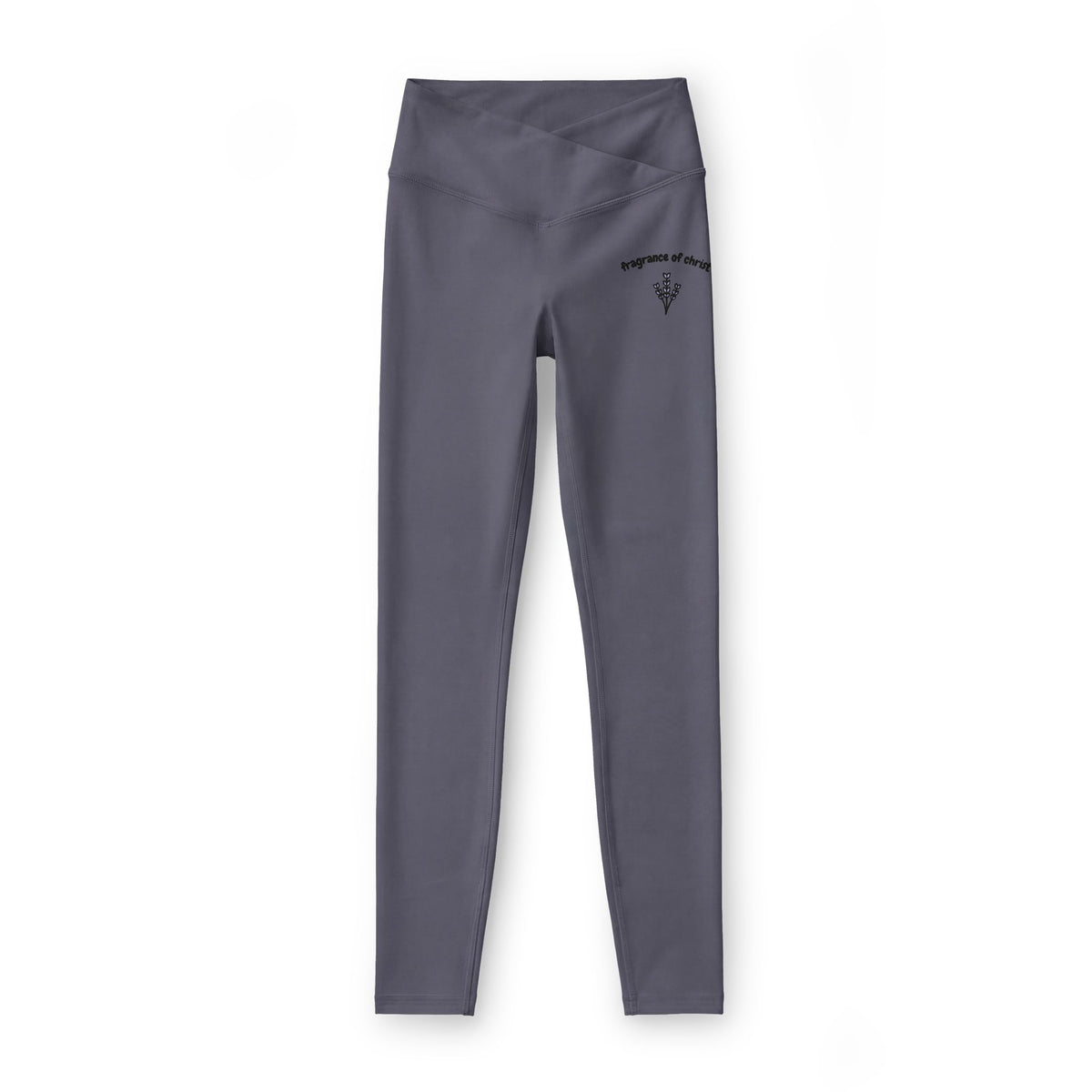 Women’s Luxe Leggings — High-Waist V-Cut Activewear with Minimal Arrow Graphic
