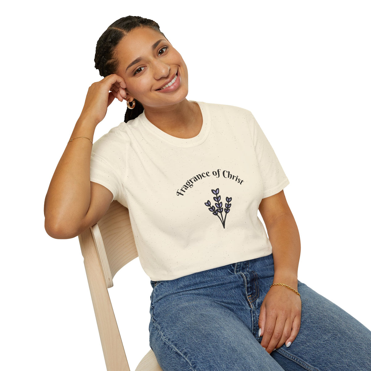 T-Shirt — "Fragrance of Christ" Floral Christian Tee