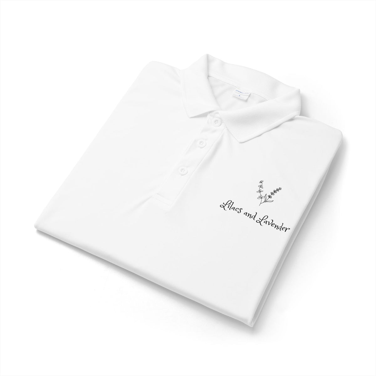 Embroidered Herbs Polo - 'Thyme and Lavender' Chest Logo Polo Shirt
