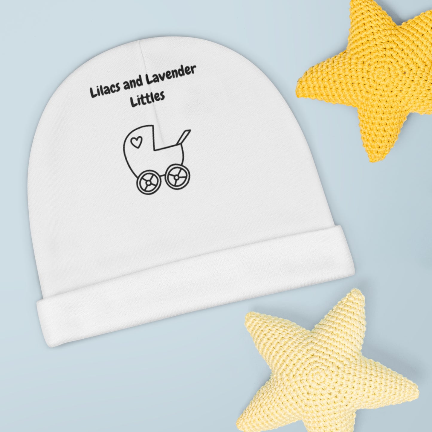 Lilacs and Lavender Littles Baby Beanie – Cute Newborn Pram Hat
