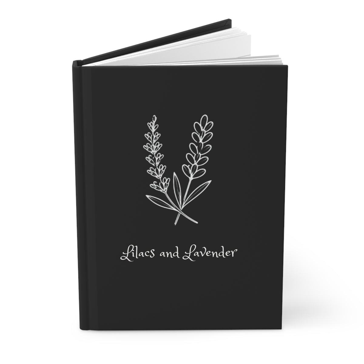 Lilacs & Lavender Hardcover Journal — Lined Floral Prayer Notebook (Psalm 46:10)