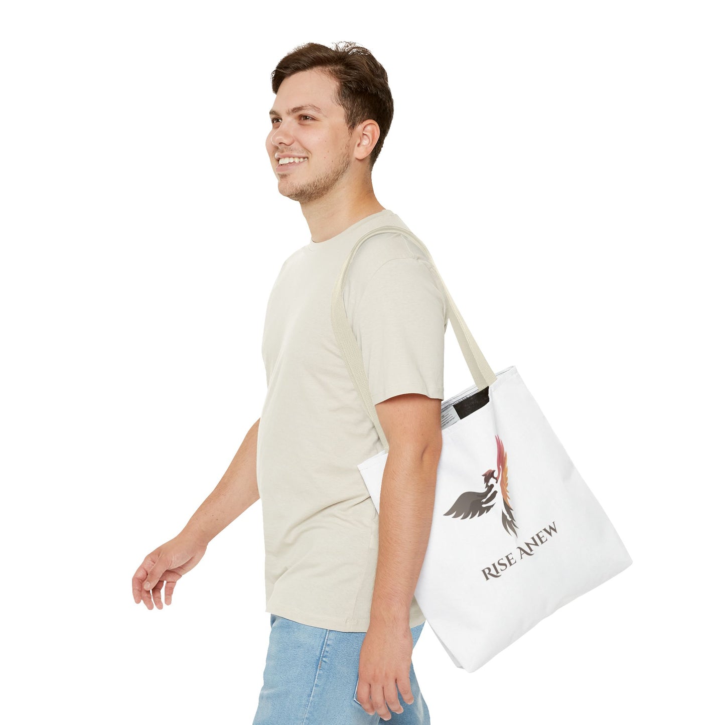 Phoenix Rise Anew Tote Bag — Inspirational Rebirth Canvas Tote