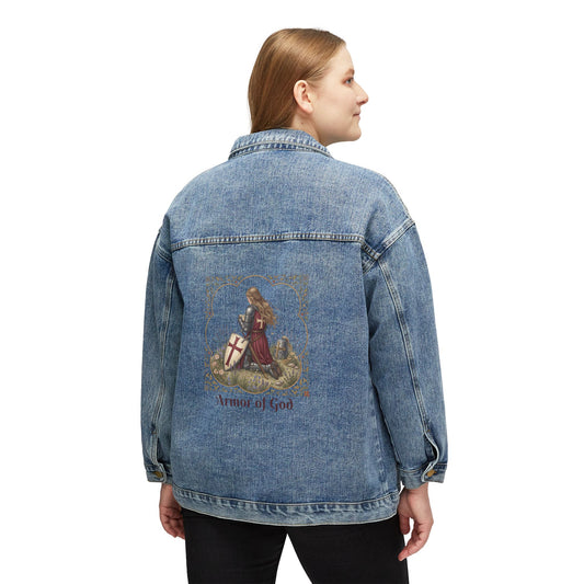 Denim Jacket — Vintage Knight Prayer Back Patch