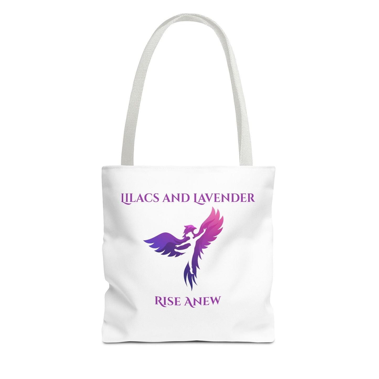 Lilacs & Lavender Phoenix Tote Bag — Rise Anew Inspirational Canvas Tote