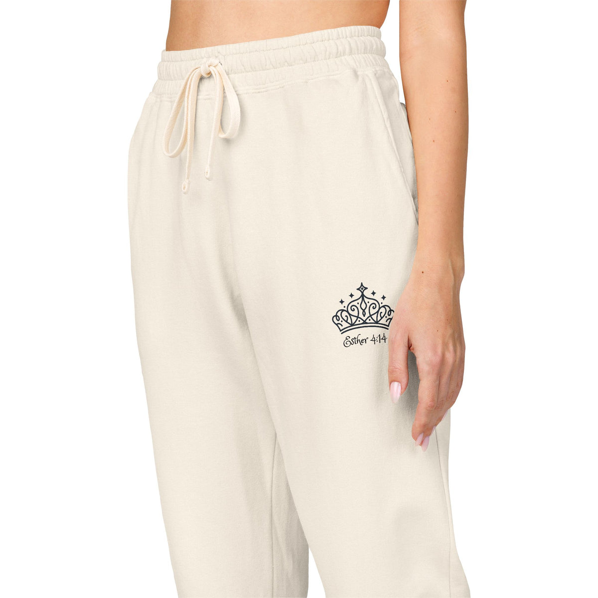Crown Logo Fleece Sweatpants — Garment-Dyed Cozy Joggers