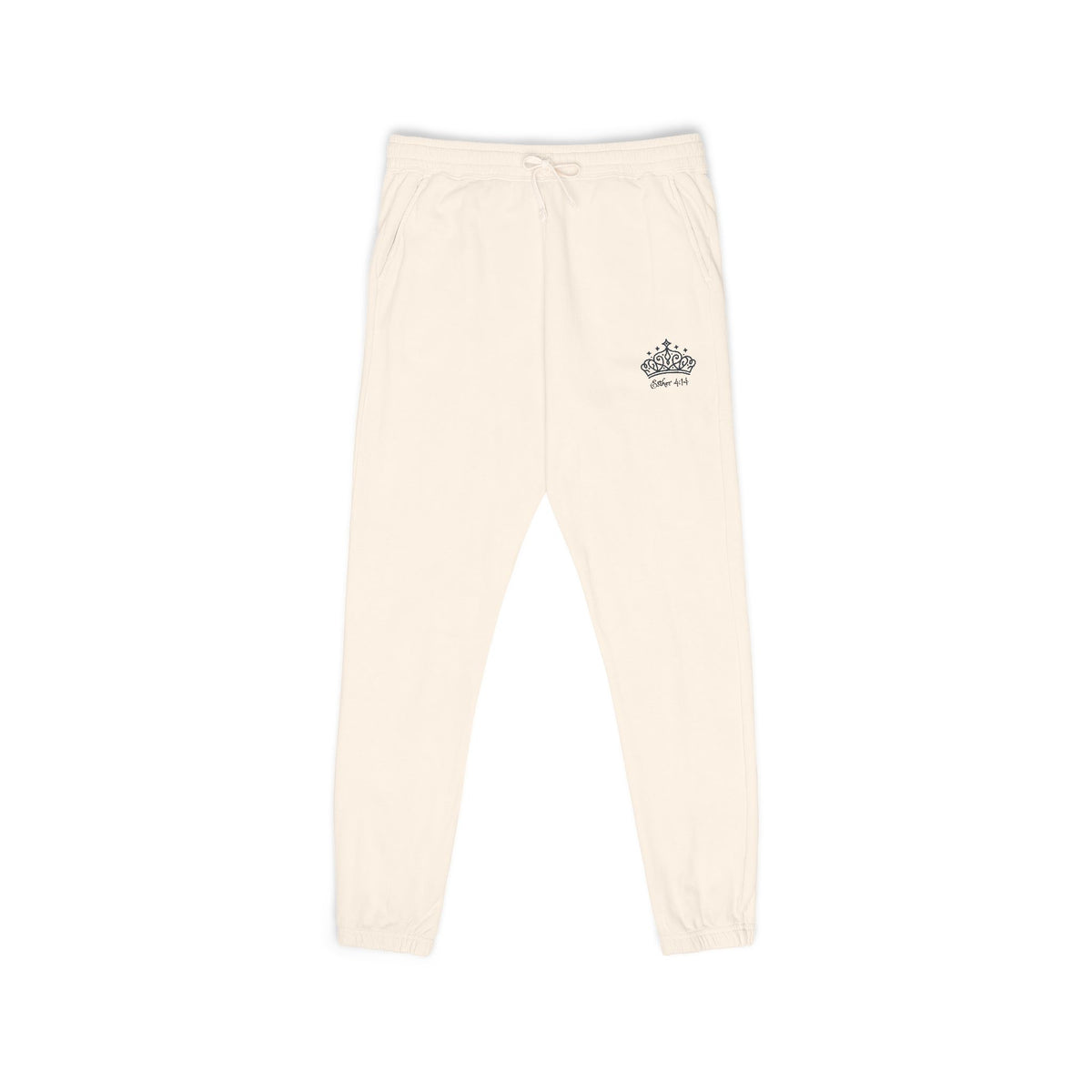 Crown Logo Fleece Sweatpants — Garment-Dyed Cozy Joggers