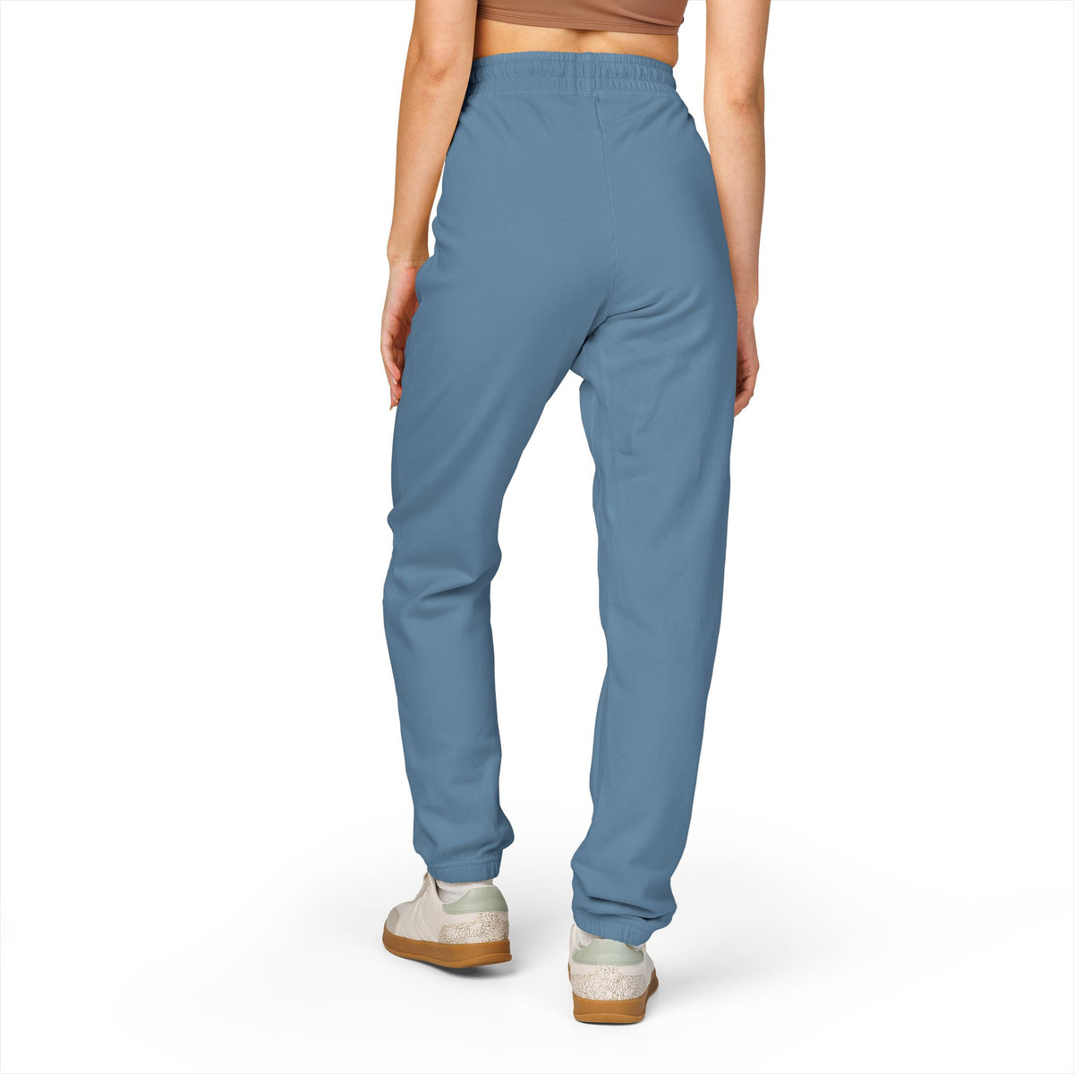 Lilacs and Lavender Signature Emblem - Cream Garment-Dyed Fleece Joggers