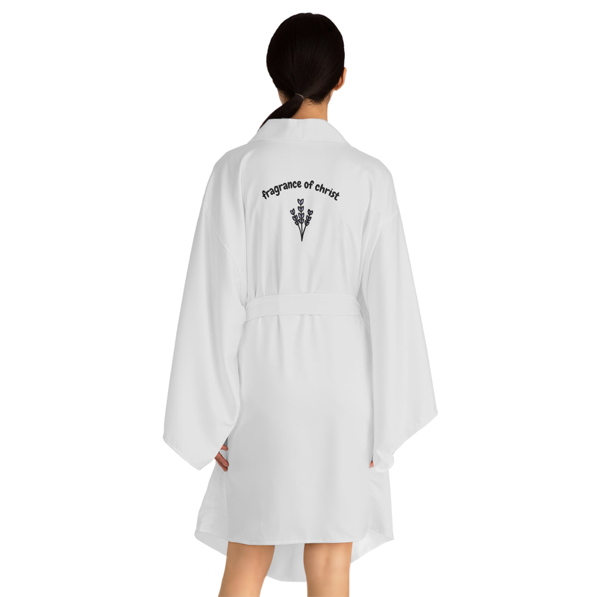 Kimono Robe — 'Fragrance of Christ' Minimal White Spiritual Robe