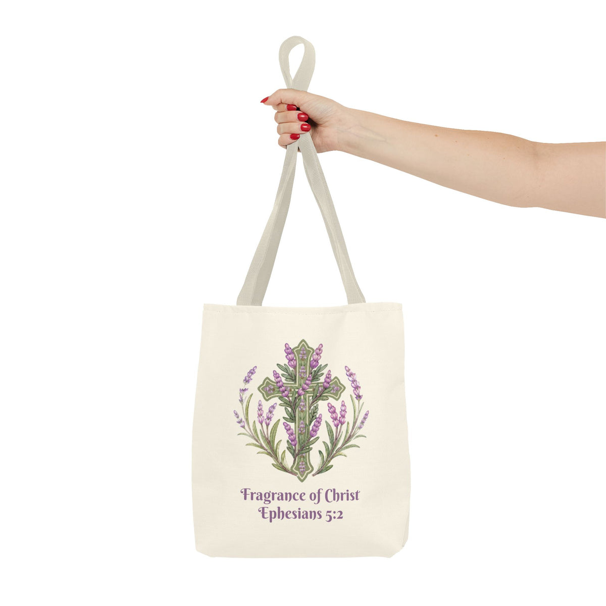 Fragrance of Christ Floral Tote Bag — Faith-Inspired Everyday Carry